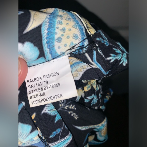 BALBOA Fashion Flowly Floral Tie Back Crop Top - M/L - Picture 5 of 5